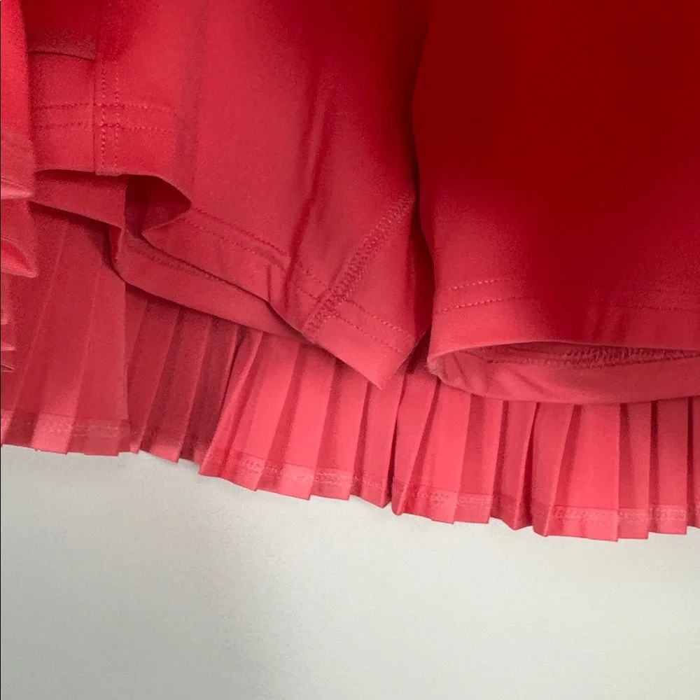 Cross Court Coral Pleated Skort Tennis Pickle Ball Skirt Medium
